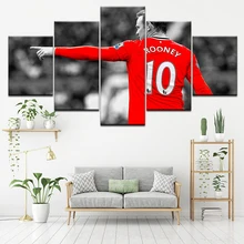 Canvas Painting football start Wayne Rooney 5 Pieces Wall Art Painting Modular Sport Wallpapers Poster Print Home Decor Canvas Painting football start Wayne Rooney 5 Pieces Wall Art Painting Modular Sport Wallpapers Poster Print Home Decor