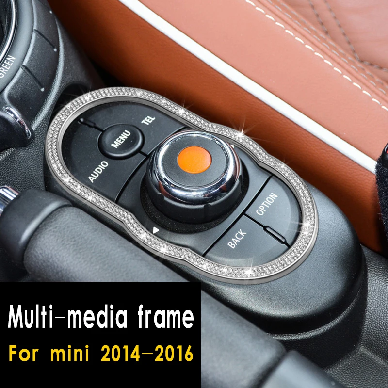 Diamond Style Star Ring Frame Cover Air conditioner Button Volume Knob Adjust Switch Cover Trim for bmw for mini cooper