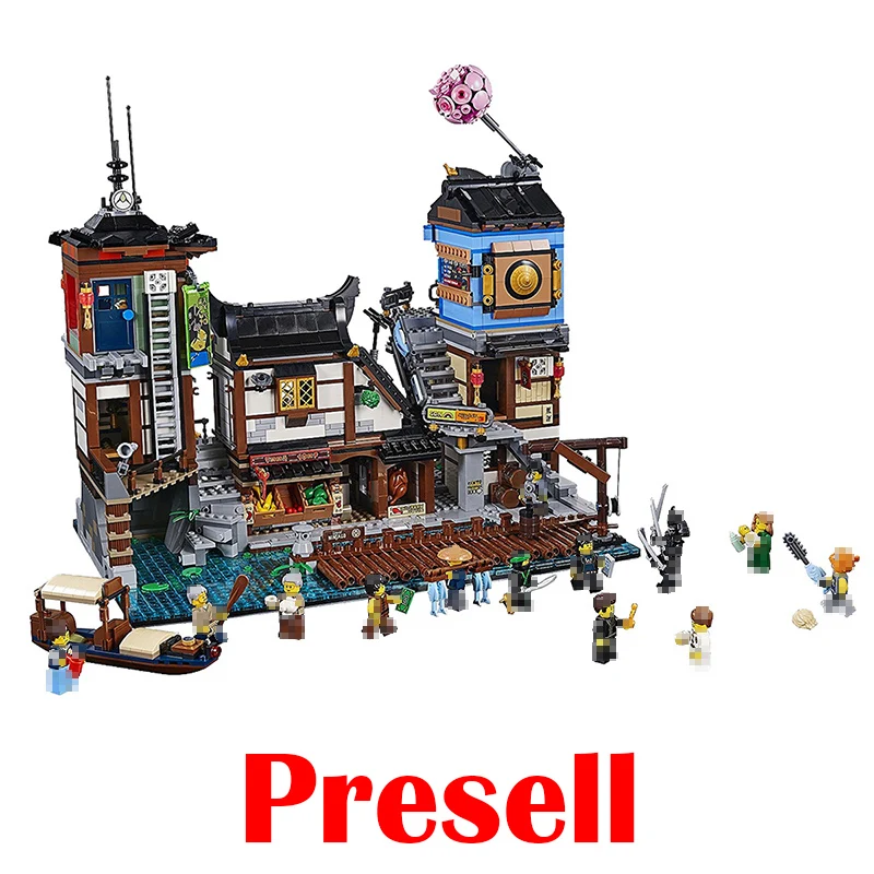 

2018 Lepin Ninja Sons of Garmadon City Docks Ninjagoed Movie Figures Building Blocks Bricks Toys DIY For Kids legoingly 70657