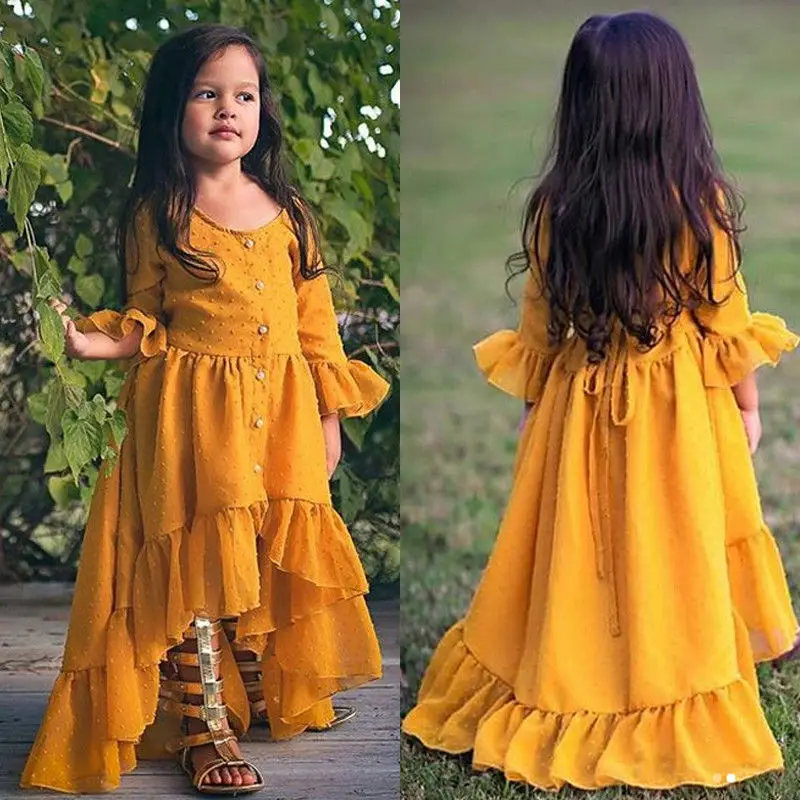 Kid Baby Girl Dress Boho Beach Dress Half Sleeve Ruffle Princess Party Summer Dress Children Clothing цена Kid Baby Girl Dress Boho Beach Dress Half Sleeve Ruffle Princess Party Summer Dress Children Clothing цены онлайн
