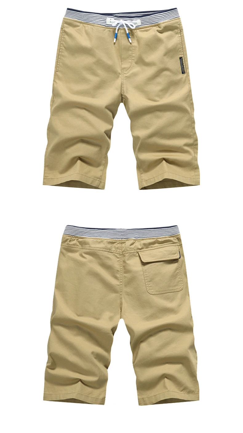 4Color Mens Shorts Men casual summer Shorts demin blue khaki green orange quality cotton Short pants male knee length M-4XL 8023-06