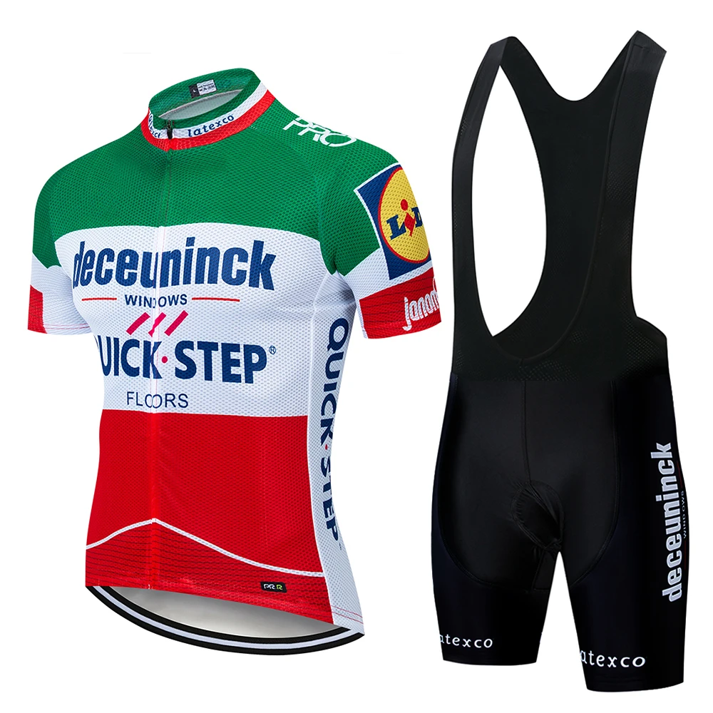 

New 2019 Quick Step Men Cycling Clothing Bike jersey Quick Dry outdoor Bike clothes summer team Cycling Jerseys bike shorts set