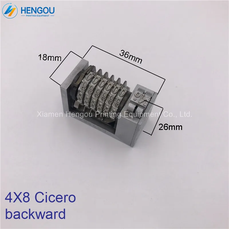

4 Pieces free shipping 6 digits Numbering machine backward for letterpress numbering machine 4X8 Cicero high quality