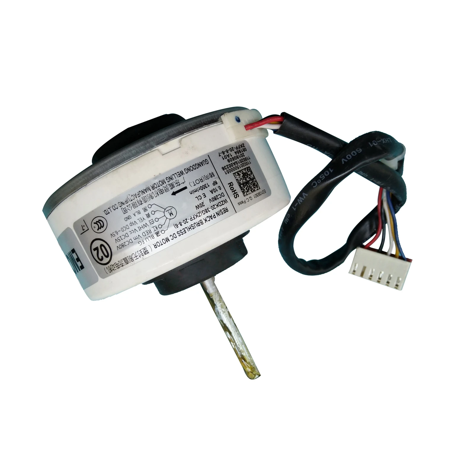 Para Midea inversor aire acondicionado sin escobillas DC ventilador Motor aire acondicionado 20 W WZDK20-38G (ZKFP-20-8-6) Reacondicionamiento Para Midea inversor aire acondicionado sin escobillas DC ventilador Motor aire acondicionado 20 W WZDK20-38G (ZKFP-20-8-6) Reacondicionamiento