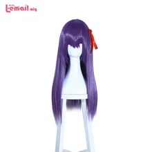 Парик L-email Fate EXTRA Sakura Matou Косплей парики 60 см прямые фиолетовые термостойкие синтетические волосы Perucas Косплей парик
