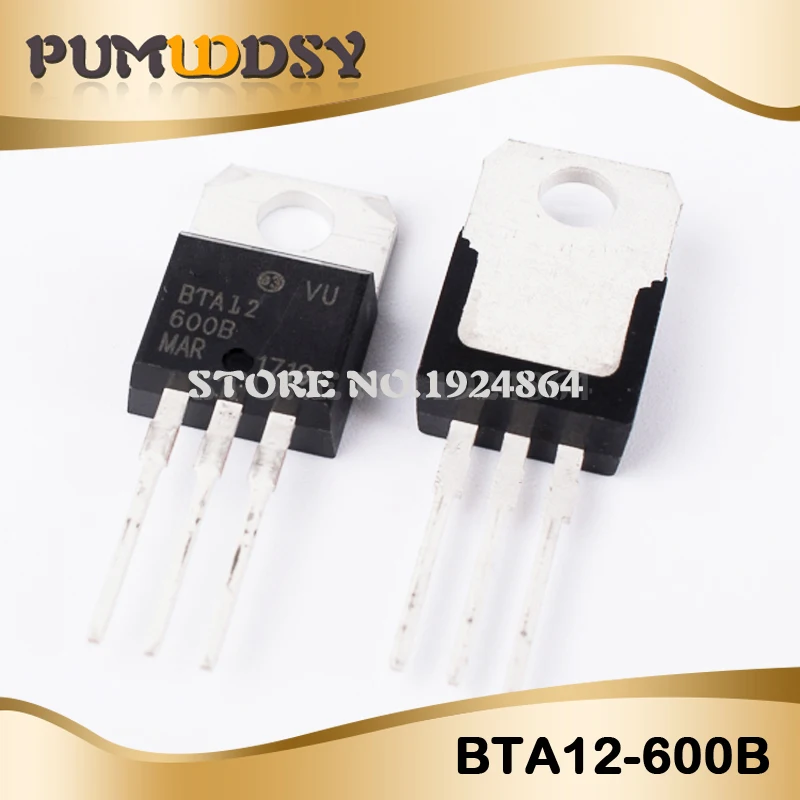 100pcs free shipping BTA12 600B BTA12 BTA12 600 Triacs 12 Amp 600 Volt ...