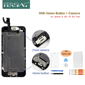 

Full parts screen For iPhone 6 6S Plus 6P LCD Display ,Touch Screen Digitizer Replacement ,with front camera speaker home button