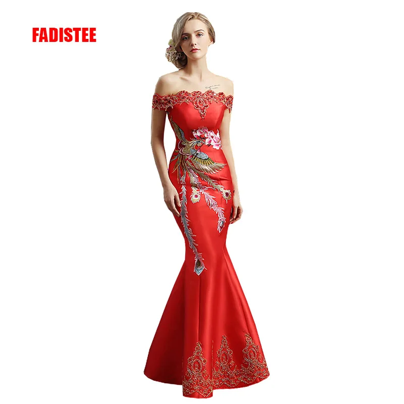 

FADISTEE New arrival elegant party dress evening dress Vestido de Festa appliques crystal long style gown