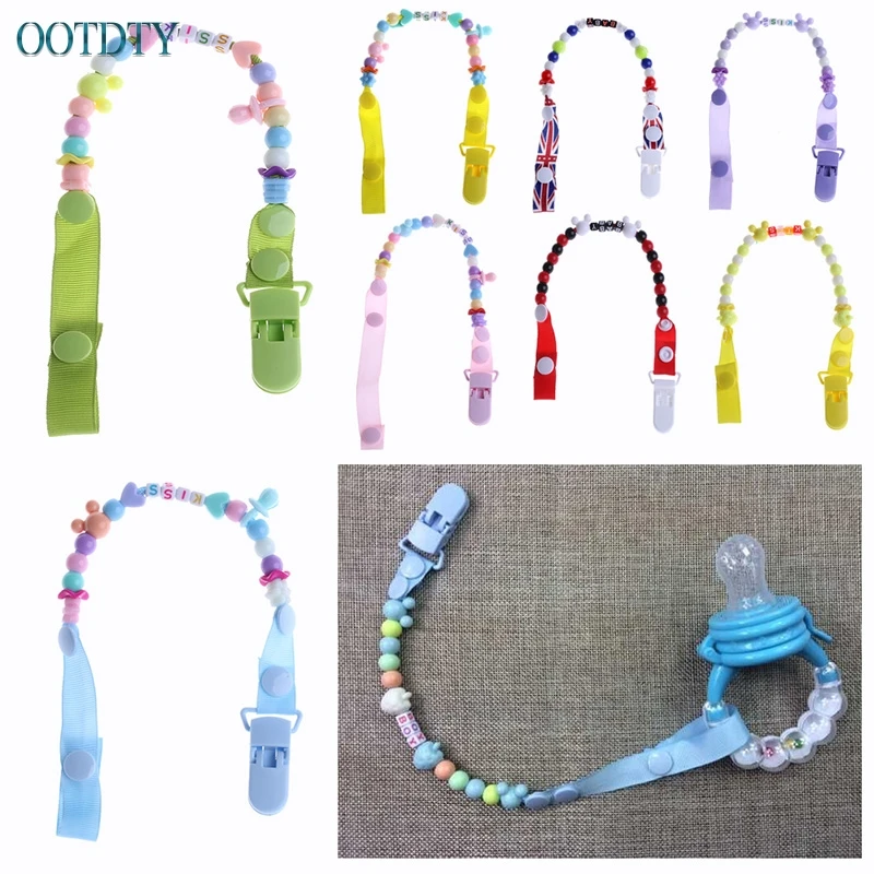 Fashion Toddler Baby Hand Made Dummy Pacifier Clip Chain Holder Soother Nipple Strap New #330