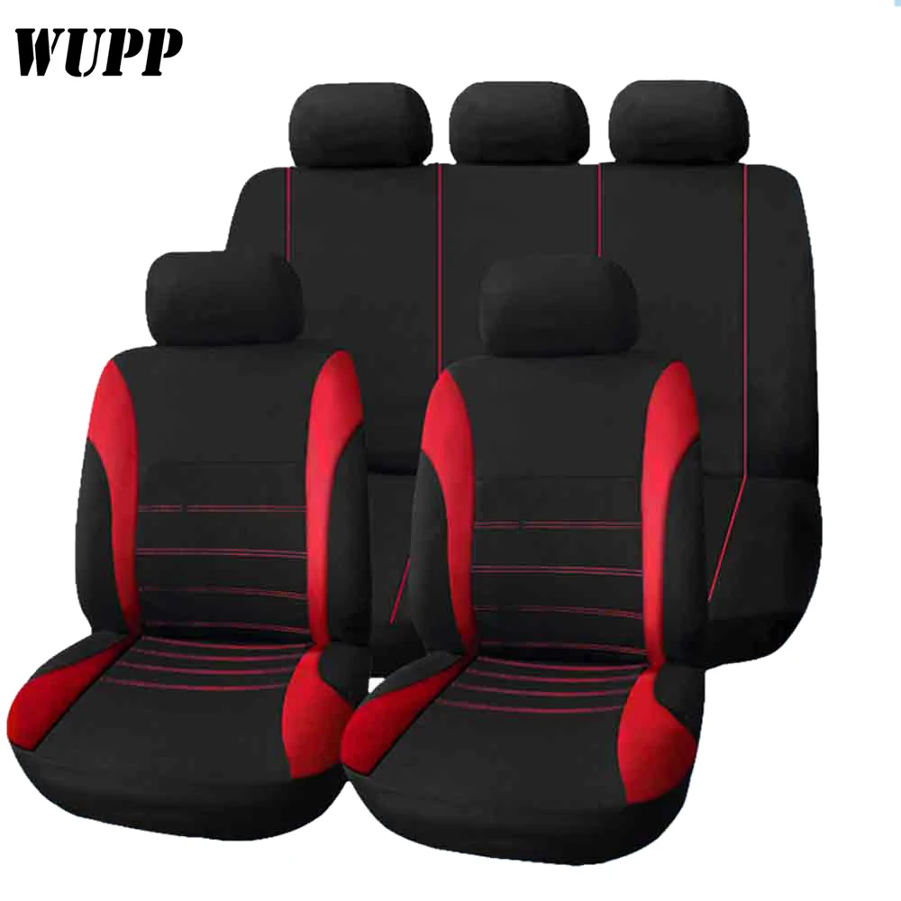 

WUPP New T21620 9 Set Car Seat Covers Full Set Automobile Seat Protection Cover Car Accessories Car-Styling Universal