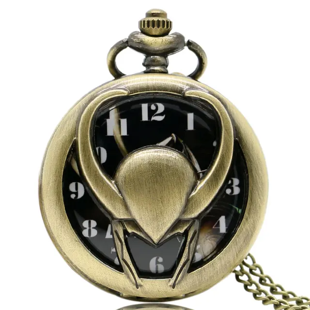 Hollow 3d Loki Simbolo Collana Orologio Da Tasca Classico Marvel Serie Sottile S Hollow 3d Loki Simbolo Collana Orologio Da Tasca Classico Marvel Serie Sottile S