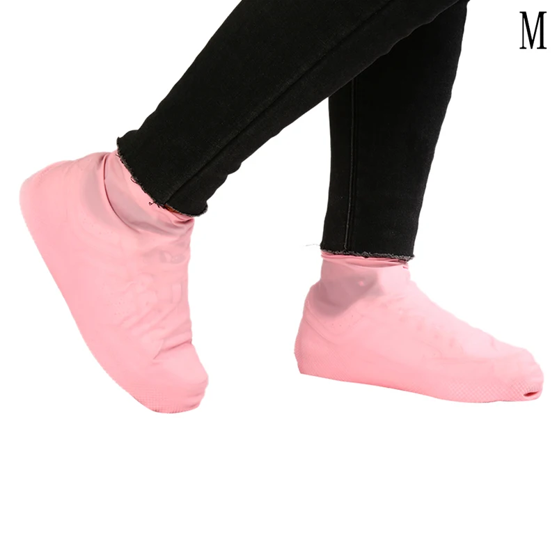1 Pair Latex Shoes Covers Waterproof Slip-resistant Reusable Foot Care Rain Rubber Rain Boot Overshoes S/M/L Shoes Accessories