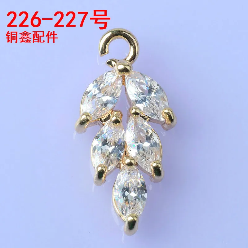 

20pcs 19*21mm Gold/Silver Color Zircon Simple Leaf Shape Charm Pendant for DIY Handmade Fashion Jewelry Making wholesale