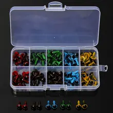 Wholesale 100 Pcs 50 Pairs 5 Colors Mix 8mm Plastic Safety Eyes Box for Teddy Bear