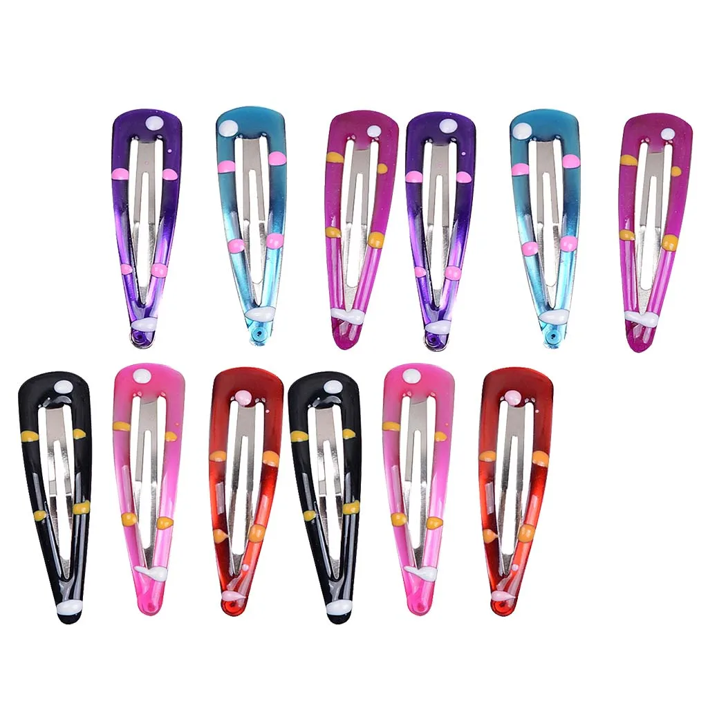 12 Pieces No Slip Snap Hair Clips BB Hair Clip Barrettes for Girl Toddler