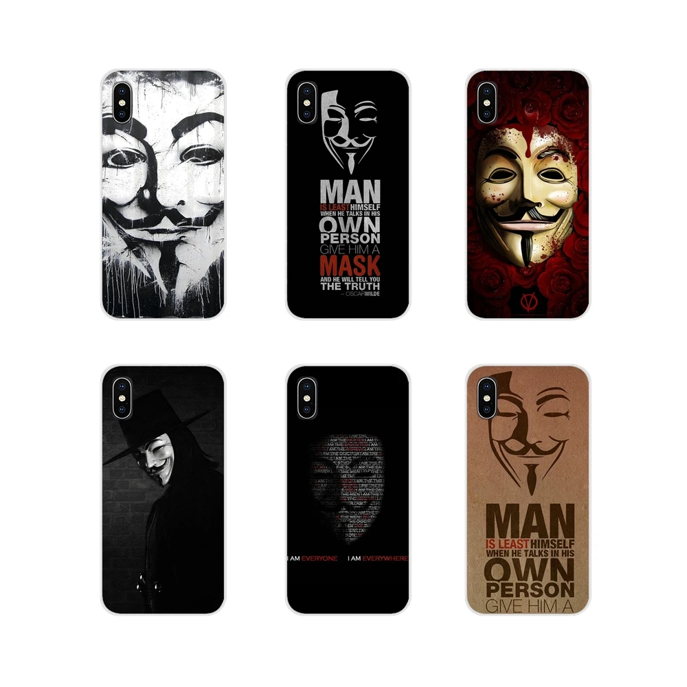Аксессуары для телефона Чехлы Huawei Mate Honor 4C 5C 5X 6X 7 7A 7C 8 9 10 8C 8X 20 Lite Pro V Vendetta Anonymous