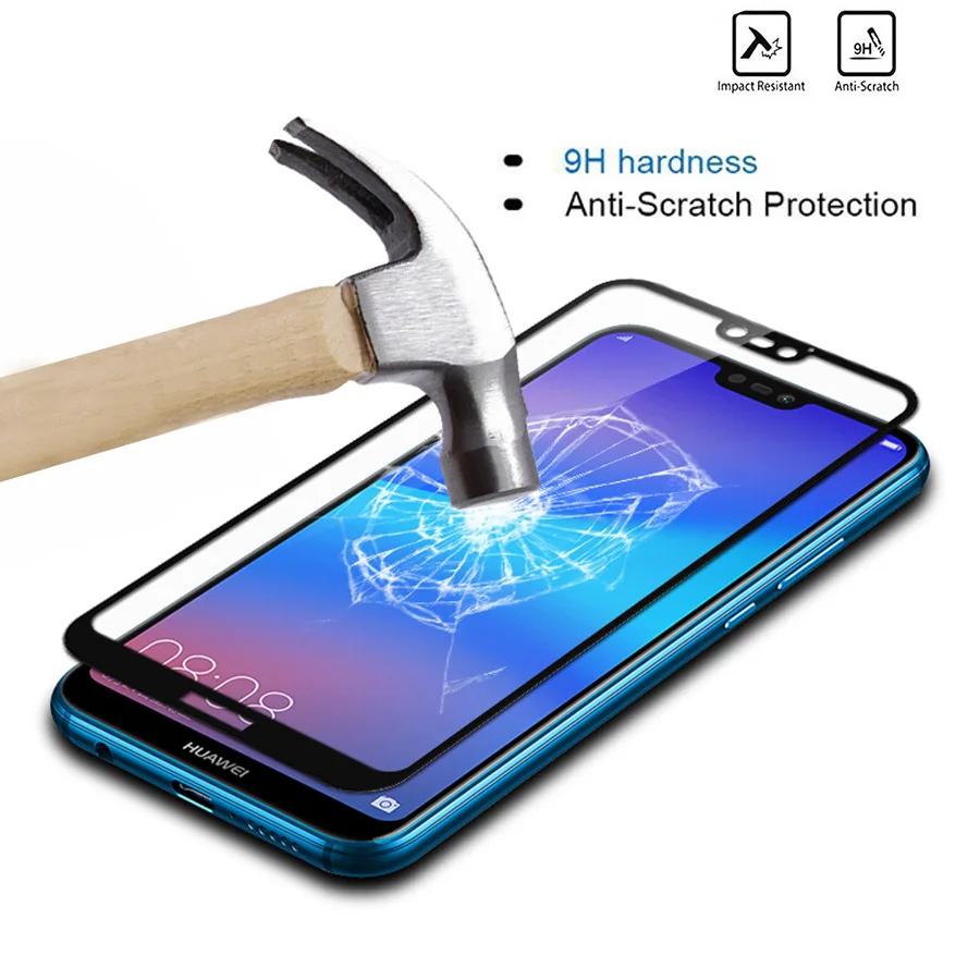 Закаленное стекло 2.5D с полным покрытием для Huawei P20 Lite Mate 10 Pro P10 P Smart Nova 3 3i Защита