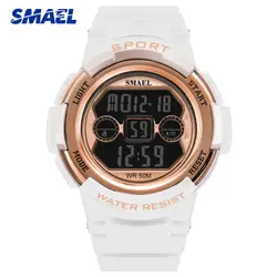 SMAEL Reloj Mujer модные роскошные часы для женщин цифровой повседневное Кварцевые спортивные часы Женское платье Relogio Feminino Montre Femme