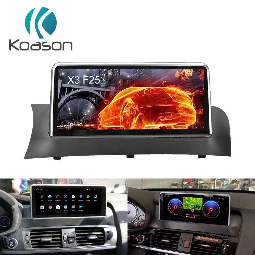 Clearance Koason 10.25" IPS HD Screen Android 8.1 GPS Navigation for BMW X3 F25 2011 2012 Car Audio Video Wifi BT Multimedia Player 2