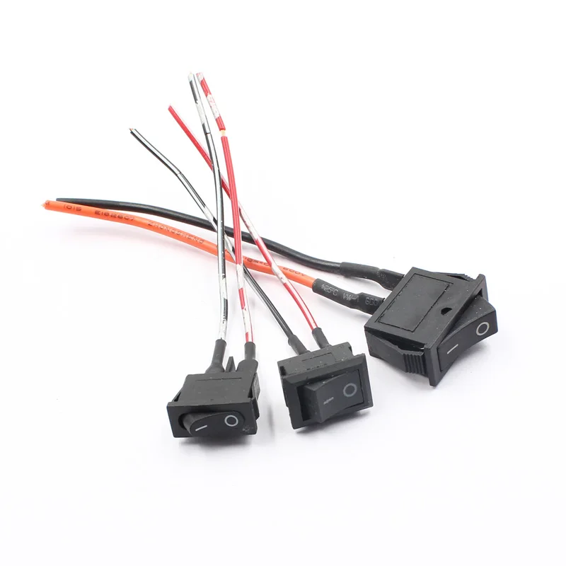 

Flat Slim Black Boat Rocker Power Switch 2 Pin 250V6A 125V10A ON-OFF power Button 9.5* 21.5mm(W*L) (2pcs)