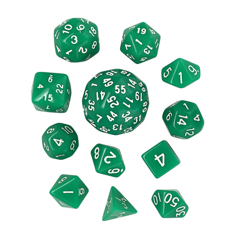 12Pcs Multifaceted Dice For Game Dungeons & Dragons Polyhedral D60 Multi Sided Acrylic Digital Dice Entertainment Equipment #2N (4)