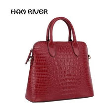 High quality of Fashion 2017 Crocodile women’s genuine leather handbag shell bag handbag large bag women’s bags messenger bag
