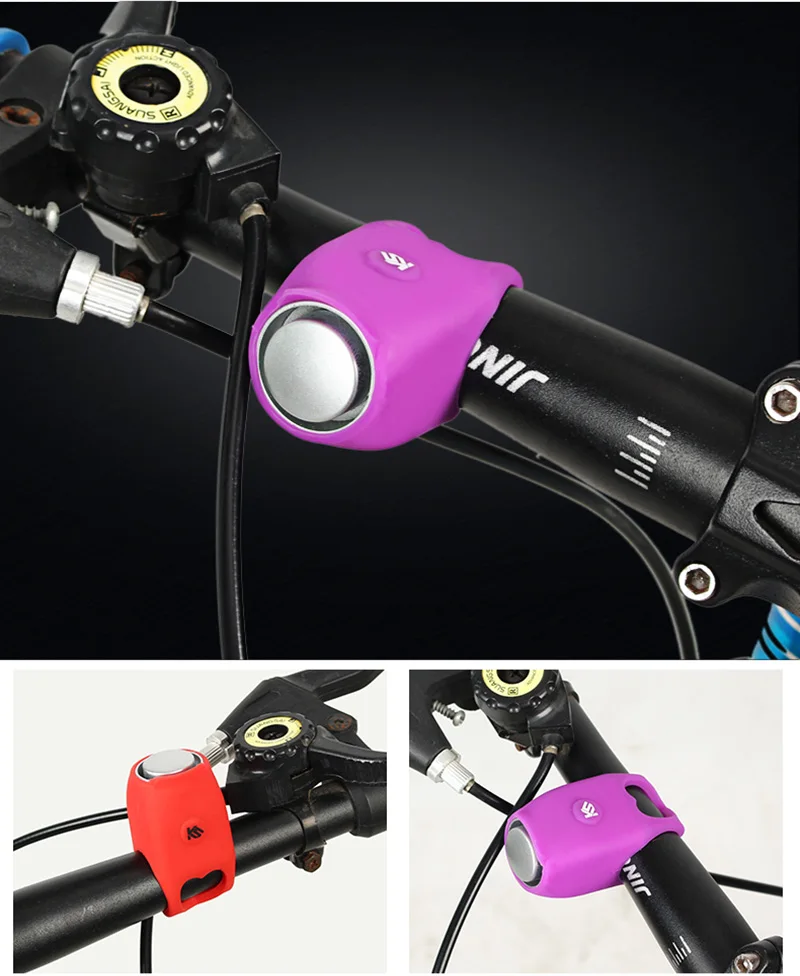 Cycling Bike Electronic Bell Rainproof MTB Road Bicycle Handlebar Silica Gel Horns Super Loud Safety Bike Alarm Horn PA0112 (23)