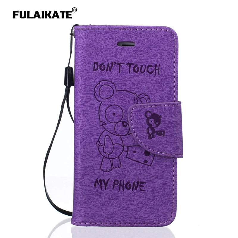 Флип-чехол FULAIKATE Bear для iPhone5s SE рельефная задняя крышка iPhone 5 чехлы с подставкой на