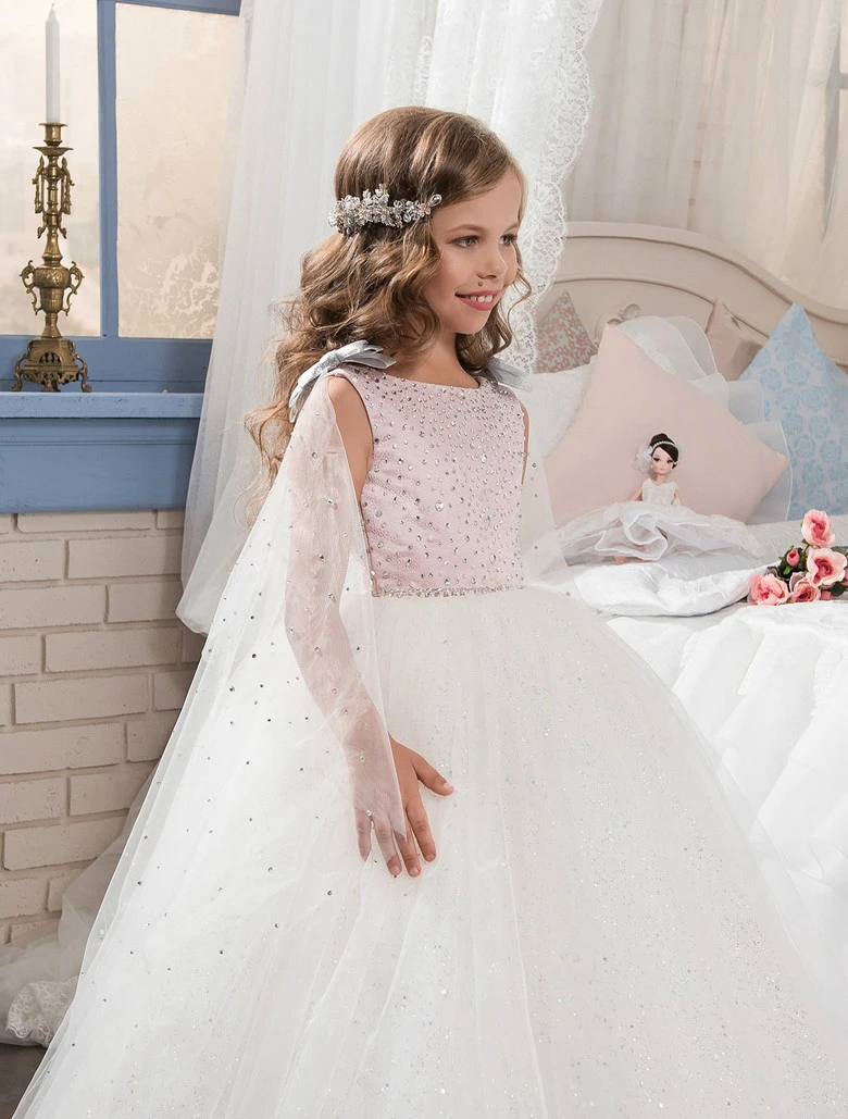 flower girl dress with cape
