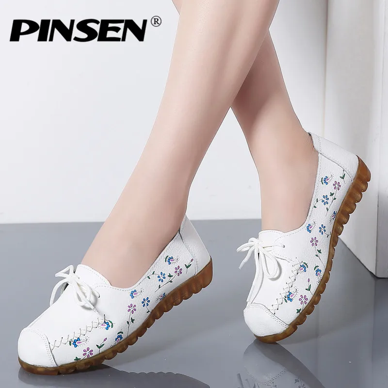 genuine leather ballet flats