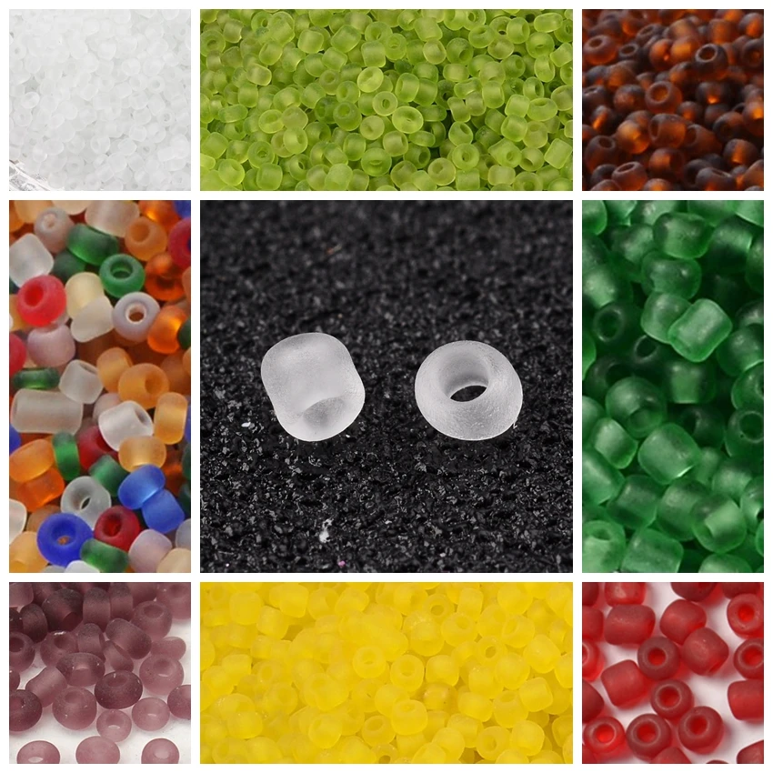 

450g 2/3/4mm Frosted Round Glass Little Micro Jewelry Making DIY Seed Beads 6/0 8/0 12/0