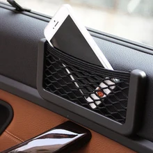 Car styling Net Organizer Pockets Seat Side Back Storage Stickers Bag Phone Holder For Honda Civic Accord CRV Renault Peugeot