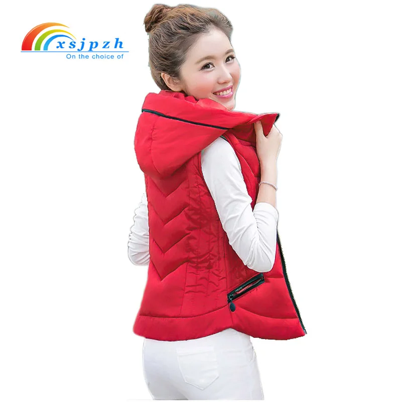XSJPZH New Autumn Winter Women Vest Casual Cotton