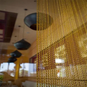 

Metal Mesh Screen Chain Link Curtains for Backdrops in Shops