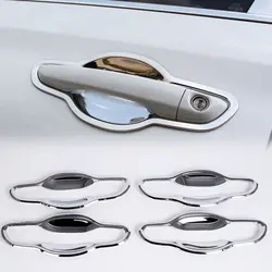 Автомобиль Стайлинг 4 шт. ABS Хром Внешний Дверные ручки чаши рамка крышки Накладка для hyundai Verna Solaris Accent 2018