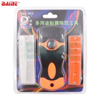 Online Hand Portable Safety Scrapers For LCD Screen Glass Cleaning Sticker Glue Remover Glass Scraper Cleaner Knife 200pcs/lot