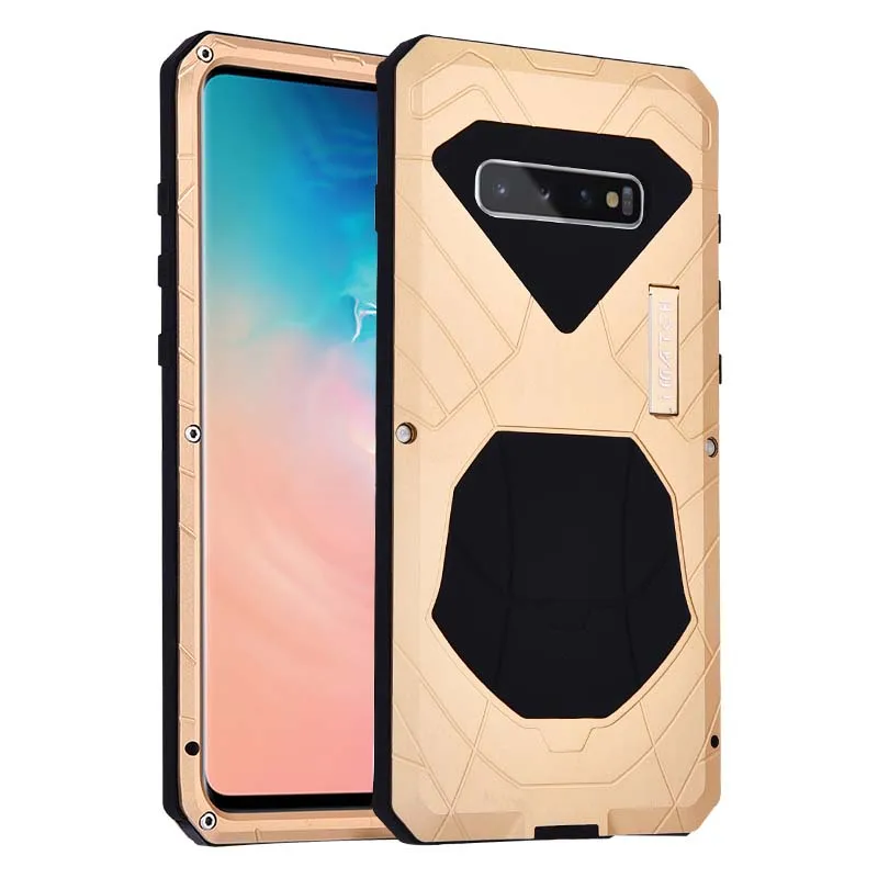

Luxury Outdoor IMATCH Sports Army Tactical Shockproof Metal Silicone Phone Case For Samsung Galaxy S10 S10Plus Cover KS0156