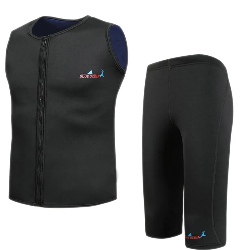 Dive Diving Swim Neoprene Full Body Scuba Mens Wet Suit 2pcs Suits Surf