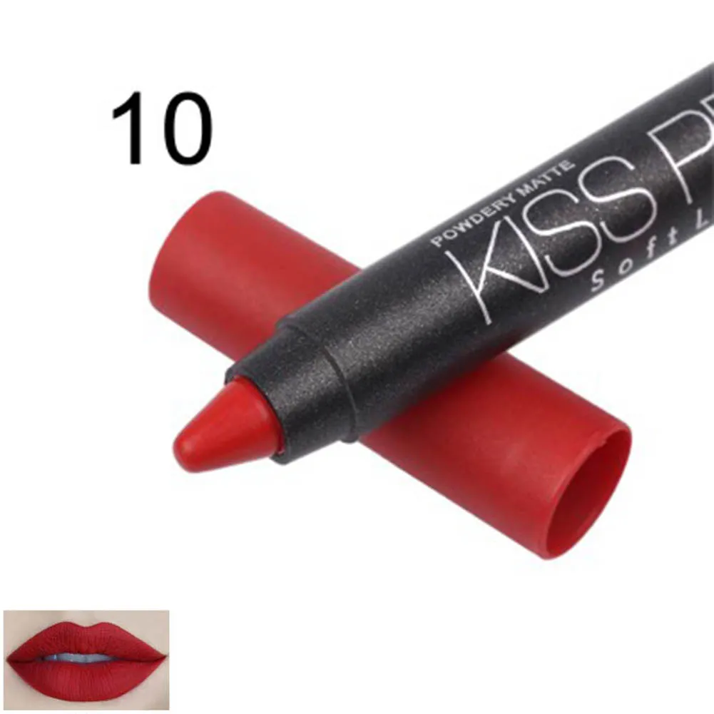 Matte Kissproof Lipstick Makeup Long Lasting Effect Powdery Matte Soft Lipsticks Cosmetic Tool - Color: WHITE