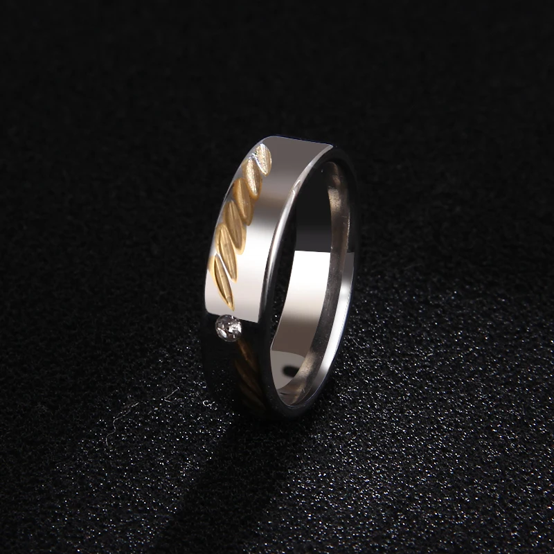 CACANA 316L Stainless Steel Superman Finger Rings Men's steel RING High Polished Man's Personalized Custom Wedding Ring 6mm