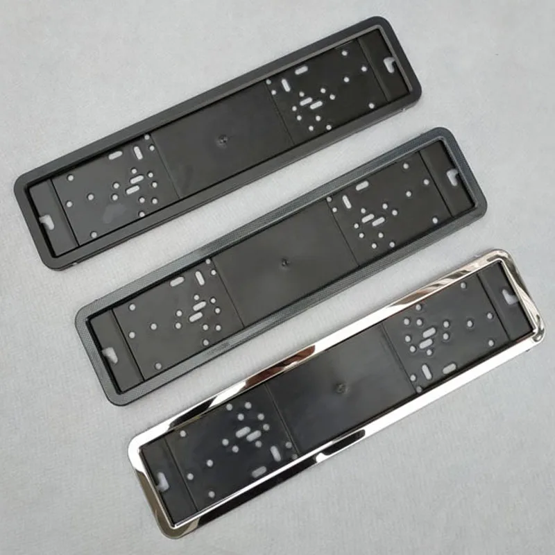 Comprar 1 Uds. Marco de placa de coche Marco de metal y plástico Marco de matrícula de coche soporte de número de placa apto para UE