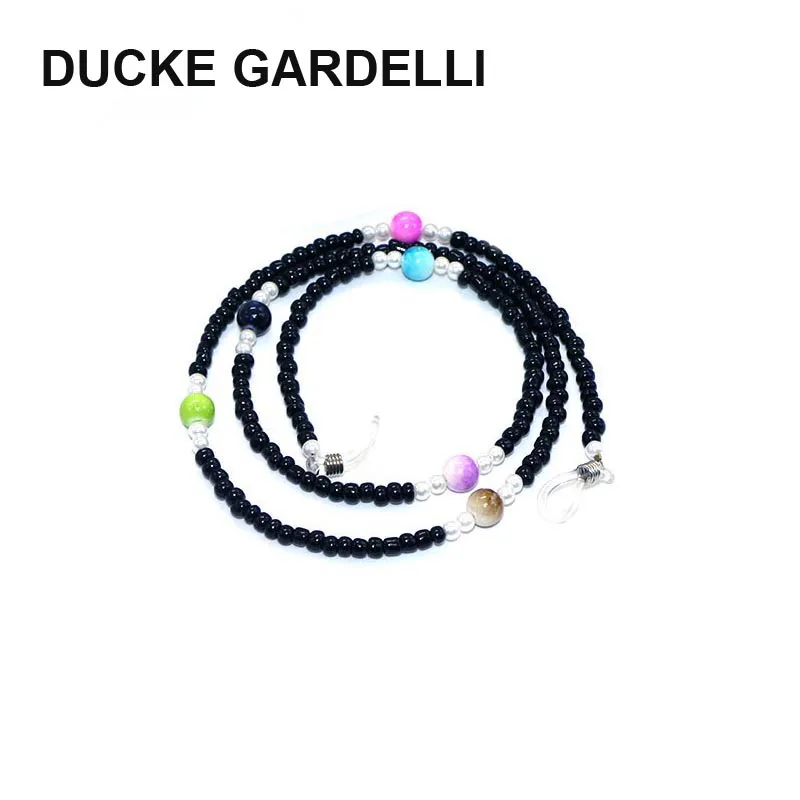 DUCKE GARDELLI черные бусины очки Акриловые шнур солнцезащитные цепочка для очков