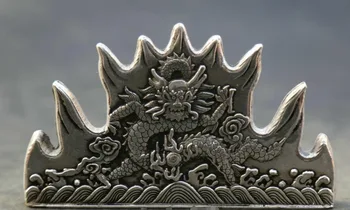 

5.7" Chinese Bronze 12 Zodiac Animal Dragon Writing Materials Pen Rack Statue