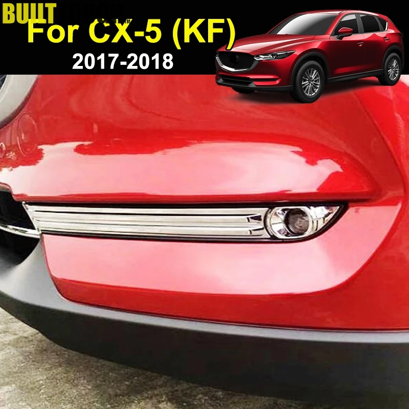 

For Mazda Cx-5 Cx5 2nd Gen KF 2017-2019 Chrome Front Head Fog Light Foglight Lamp Cover Trim Molding Garnish Bumper Decoration