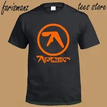 Новинка, Мужская черная футболка с логотипом Aphex, электронная музыка, размеры от S до 3xl, забавные хлопковые футболки для мальчиков