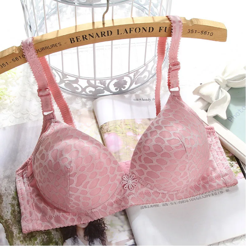 34-40 B C Cup Wire Free Bra For Women Lady Push Up Bra Plus Size Ultra thin bra gathered chest thin cup soft bra
