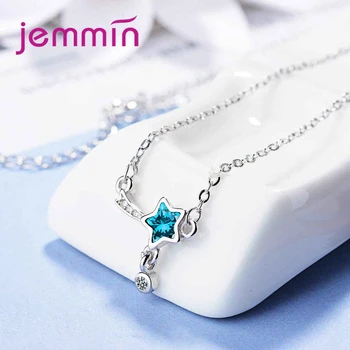 JEMMIN Genuine Brand Design Fashion Star Pendant Austrian crystal 925 Sterling Silver New Trendy Women Wedding Jewelry