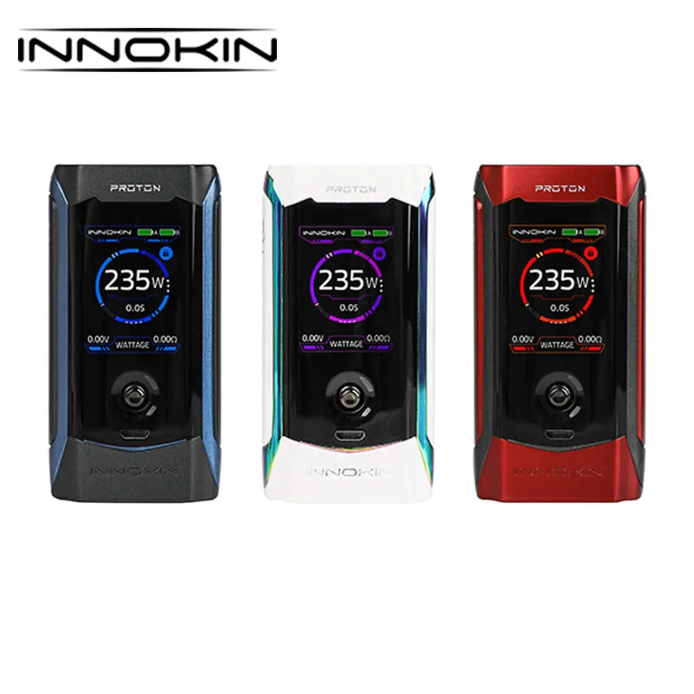 

235W Innokin Proton Plex TC MOD with 1.45-inch TFT Screen & 235W Max Output No 18650 Battery Vaping VS Cylon 218W/Naboo 225W Mod