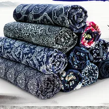 Батик печатная ткань в цветочек о Южной Африке ткань для DIY платье и покрытие стола TJ6070