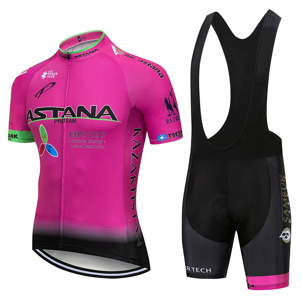 

2019 ASTANA Summer Men Bicycle Jersey Breathable Cycling Clothing Bike roupa Ropa Ciclismo set maillot Cycling Clothes 9D GEL